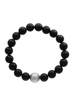 Cheapest 😀 Men's Meteorite and Tiger Eye Beaded Stretch Bracelet by Effy® 💯