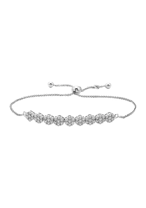 Budget 🥰 Sterling Silver 1/5 ct. t.w. Diamond Miracle Set Bracelet by Effy® ✔️ 1 Budget 🥰 Sterling Silver 1/5 ct. t.w. Diamond Miracle Set Bracelet by Effy® ✔️
