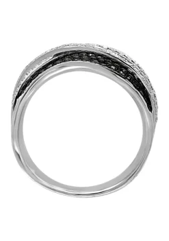 Brand new ⭐ 1.09 ct. t.w. Diamond and Black Diamond Ring in 14k White Gold by Effy® 🎁 -Effy® Sales Shop Belk 2508