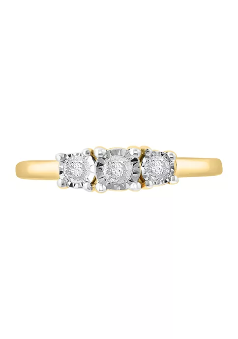 Brand new 🔔 925 Silver/Gold Plated 1/4 ct. t.w. Diamond Ring by Effy® ✔️ 2 Brand new 🔔 925 Silver/Gold Plated 1/4 ct. t.w. Diamond Ring by Effy® ✔️ - Image 2