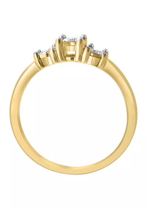 Brand new 🔔 925 Silver/Gold Plated 1/4 ct. t.w. Diamond Ring by Effy® ✔️ 3 Brand new 🔔 925 Silver/Gold Plated 1/4 ct. t.w. Diamond Ring by Effy® ✔️ - Image 3
