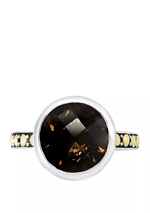 Flash Sale 😀 6.35 ct. t.w. Smoky Quartz Ring in Sterling Silver over 18k Yellow Gold by Effy® 👏 2 Flash Sale 😀 6.35 ct. t.w. Smoky Quartz Ring in Sterling Silver over 18k Yellow Gold by Effy® 👏 - Image 2