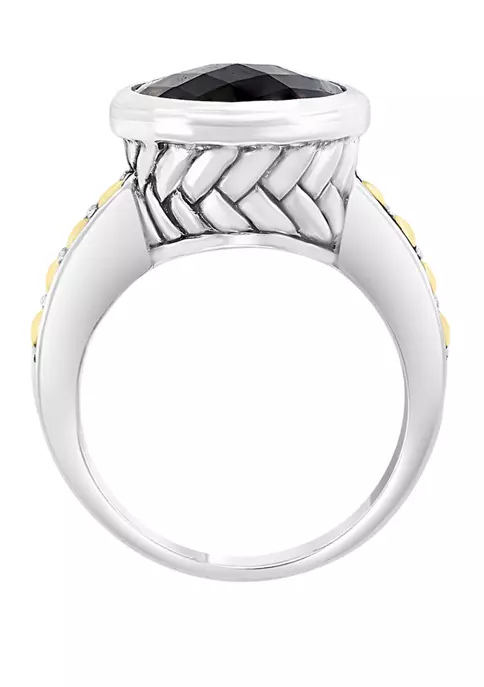 Flash Sale 😀 6.35 ct. t.w. Smoky Quartz Ring in Sterling Silver over 18k Yellow Gold by Effy® 👏 3 Flash Sale 😀 6.35 ct. t.w. Smoky Quartz Ring in Sterling Silver over 18k Yellow Gold by Effy® 👏 - Image 3