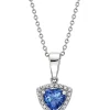Promo ✔️ 3/4 ct. t.w. Tanzanite and 1/10 ct. t.w. Diamond Pendant Necklace in 14K White Gold by Effy® 🎉