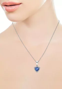 Promo ✔️ 3/4 ct. t.w. Tanzanite and 1/10 ct. t.w. Diamond Pendant Necklace in 14K White Gold by Effy® 🎉 -Effy® Sales Shop Belk 2585