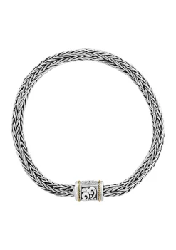 Budget 🎁 1/8 ct. t.w. Diamond Cable Bracelet in Sterling Silver and 18K Yellow Gold by Effy® 😀 -Effy® Sales Shop Belk 2590