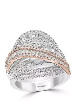 Best deal 🔔 1.65 ct. t.w. Diamond Ring in 14k White and Rose Gold by Effy® 😍