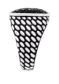 Promo 🤩 Men's 2.3 ct. t.w. Black Spinel Ring in Sterling Silver by Effy® 🔥 -Effy® Sales Shop Belk 2601