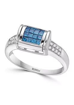 Coupon 👏 14K White Gold White and Blue Diversa Ring by Effy® 🎁 7 Coupon 👏 14K White Gold White and Blue Diversa Ring by Effy® 🎁 -Effy® Sales Shop Belk 2621