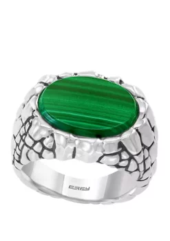 Deals 😀 Men's 6 ct. t.w. Malachite Ring in Sterling Silver by Effy® ⭐