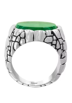 Deals 😀 Men's 6 ct. t.w. Malachite Ring in Sterling Silver by Effy® ⭐ -Effy® Sales Shop Belk 2624