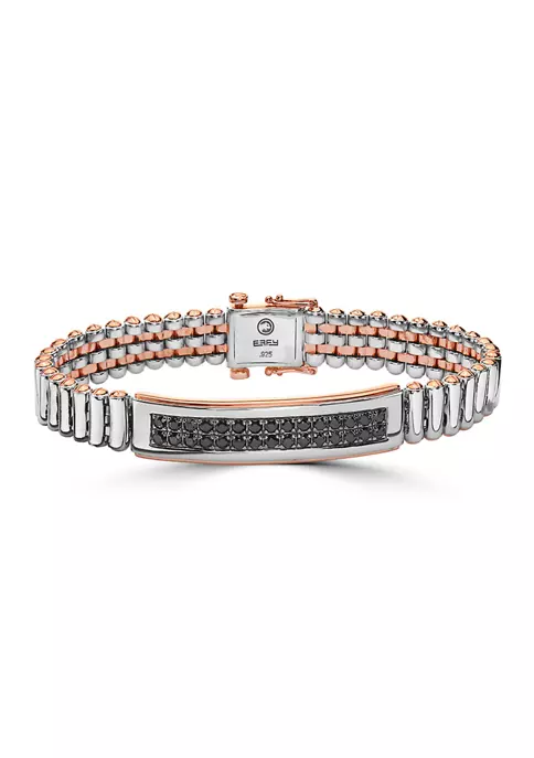 Outlet 😉 4.2 ct. t.w. Black Sapphire Bracelet in Sterling Silver and 18k Yellow Gold by Effy® 😍 1 Outlet 😉 4.2 ct. t.w. Black Sapphire Bracelet in Sterling Silver and 18k Yellow Gold by Effy® 😍