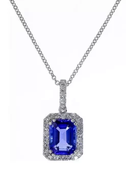 Best reviews of 🔥 1/4 ct. t.w. Diamond and 1.33 ct. t.w. Tanzanite Pendant Necklace in 14K White Gold by Effy® 🛒
