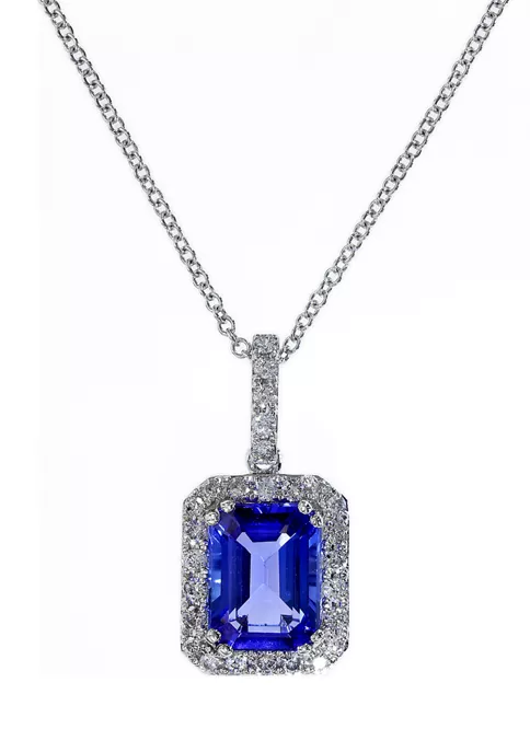 Best reviews of 🔥 1/4 ct. t.w. Diamond and 1.33 ct. t.w. Tanzanite Pendant Necklace in 14K White Gold by Effy® 🛒 2 Best reviews of 🔥 1/4 ct. t.w. Diamond and 1.33 ct. t.w. Tanzanite Pendant Necklace in 14K White Gold by Effy® 🛒 - Image 2