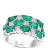 Flash Sale 🎉 1/3 ct. t.w. Diamond, 2.66 ct. t.w. Natural Emerald Ring in 14k White Gold by Effy® 👍