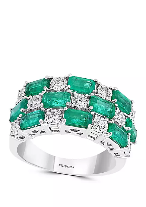 Flash Sale 🎉 1/3 ct. t.w. Diamond, 2.66 ct. t.w. Natural Emerald Ring in 14k White Gold by Effy® 👍 5 Flash Sale 🎉 1/3 ct. t.w. Diamond, 2.66 ct. t.w. Natural Emerald Ring in 14k White Gold by Effy® 👍 - Image 5