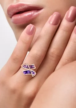 Coupon ✔️ 14K Rose Gold Diamond, Amethyst, Rhodolite Ring by Effy® 💯 -Effy® Sales Shop Belk 2708