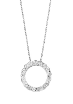 Brand new 🧨 1/4 ct. t.w. Diamond Miracle Set Pendant Necklace in Sterling Silver by Effy® 🎁