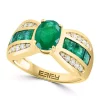 Top 10 👏 14K Yellow Gold Diamond and Natural Emerald Ring by Effy® 👏