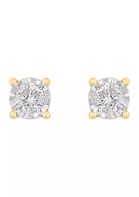 Coupon ⭐ Diamond Stud Earrings in 14K White and Yellow Gold by Effy® 🧨 2 Coupon ⭐ Diamond Stud Earrings in 14K White and Yellow Gold by Effy® 🧨 - Image 2