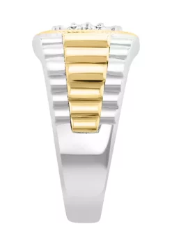 Hot Sale ❤️ Men's Gold Plated Diamond Ring in Sterling Silver by Effy® 👏 -Effy® Sales Shop Belk 2760