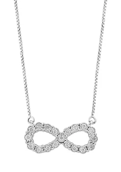 Best reviews of ✨ 1/4 ct. t.w. Diamond Miracle Set Infinity Necklace in Sterling Silver by Effy® 🤩