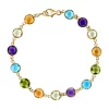 New 😀 14K Yellow Gold Amethyst, Blue Topaz, Citrine, Lemon Quartz, and Peridot Bracelet by Effy® 🤩