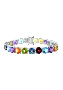Best deal ⌛ Amethyst, Blue Topaz, Citrine, Garnet, and Peridot Bracelet in Sterling Silver by Effy® 🔥 -Effy® Sales Shop Belk 2786