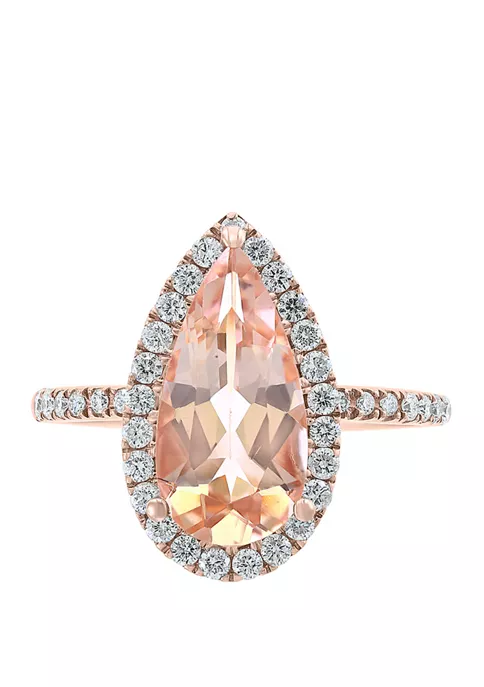 Deals 💯 3/8 ct. t.w. Diamond and 2.65 ct. t.w. Morganite Ring in 14K Rose Gold by Effy® 👍 3 Deals 💯 3/8 ct. t.w. Diamond and 2.65 ct. t.w. Morganite Ring in 14K Rose Gold by Effy® 👍 - Image 3