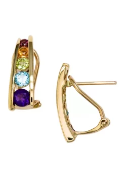 Wholesale ✨ 1.35 ct. t.w. Amethyst, Blue Topaz, Citrine, and Garnet Earrings in 14K Yellow Gold by Effy® 🛒