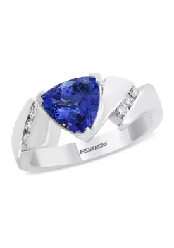 Deals 😍 1/5 ct. t.w. Diamond and 1.52 ct. t.w. Tanzanite Ring in 14K White Gold by Effy® 🥰