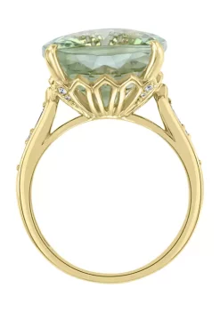 Promo 😍 1/4 ct. t.w. Diamond and 8.74 ct. t.w. Green Amethyst Verde Ring in 14K Yellow Gold by Effy® 🤩 8 Promo 😍 1/4 ct. t.w. Diamond and 8.74 ct. t.w. Green Amethyst Verde Ring in 14K Yellow Gold by Effy® 🤩 -Effy® Sales Shop Belk 281