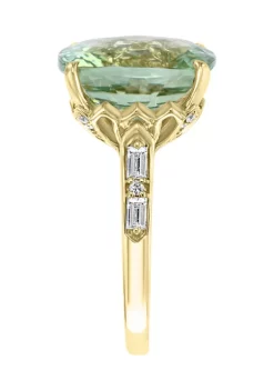 Promo 😍 1/4 ct. t.w. Diamond and 8.74 ct. t.w. Green Amethyst Verde Ring in 14K Yellow Gold by Effy® 🤩 9 Promo 😍 1/4 ct. t.w. Diamond and 8.74 ct. t.w. Green Amethyst Verde Ring in 14K Yellow Gold by Effy® 🤩 -Effy® Sales Shop Belk 282