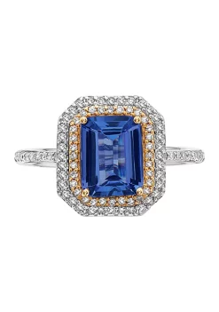 Brand new 💯 1/3 ct. t.w. Diamond and 2.09 ct. t.w. Tanzanite Ring in 14K Two Tone Gold by Effy® ✨ -Effy® Sales Shop Belk 2834