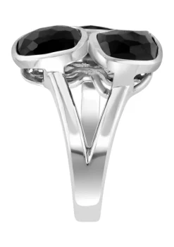 Cheap 🤩 Onyx Cluster Ring in Sterling Silver by Effy® 🎉 -Effy® Sales Shop Belk 2837