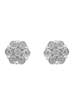 Wholesale 🌟 1/6 ct. t.w. Diamond Cluster Earrings in Gold Over Silver by Effy® 🥰