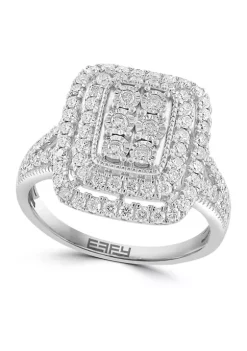 Hot Sale ✔️ Sterling Silver Miracle Set Diamond Ring by Effy® 👏