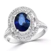 Discount 🔔 1.42 ct. t.w. Natural Diffused Ceylon Sapphire and 3/8 ct. t.w. Diamond Ring in 14K White Gold by Effy® 😍