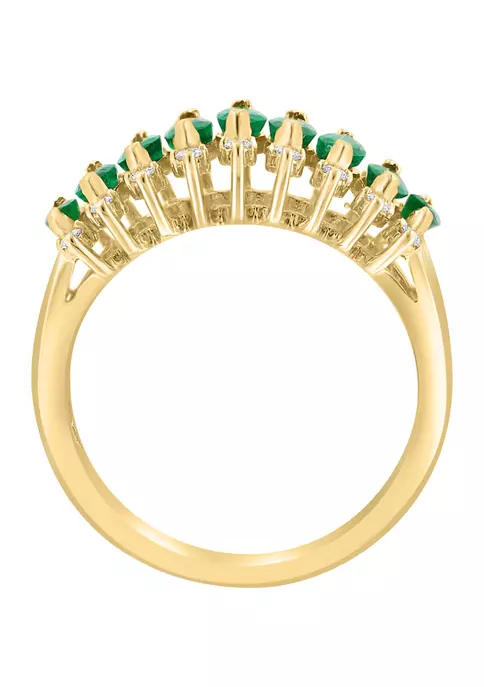 Coupon 👏 14K Yellow Gold Diamond and Natural Emerald Ring by Effy® 🎉 3 Coupon 👏 14K Yellow Gold Diamond and Natural Emerald Ring by Effy® 🎉 - Image 3