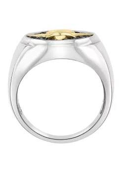 Cheap 🎉 Men's Sterling Silver Black Spinel Compass Ring by Effy® 🧨 -Effy® Sales Shop Belk 2907