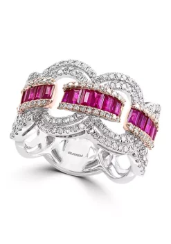 New 😍 14K White and Rose Gold Diamond, Natural Ruby Ring by Effy® 🤩 9 New 😍 14K White and Rose Gold Diamond, Natural Ruby Ring by Effy® 🤩 -Effy® Sales Shop Belk 291