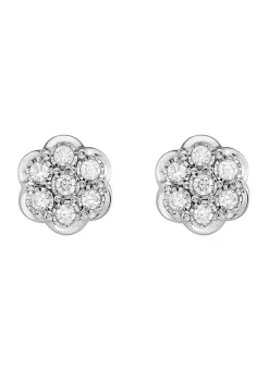 Cheapest 👏 Sterling Silver 1/2 ct. t.w. Diamond Miracle Set Earrings by Effy® 😀
