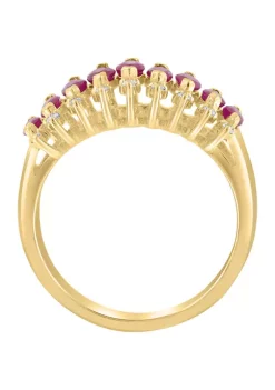 Best Pirce 🥰 14K Yellow Gold Diamond and Natural Ruby Ring by Effy® 🧨 8 Best Pirce 🥰 14K Yellow Gold Diamond and Natural Ruby Ring by Effy® 🧨 -Effy® Sales Shop Belk 2943