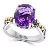 Budget 😀 Amethyst Twist Ring in 18K Sterling Silver by Effy® 🔥