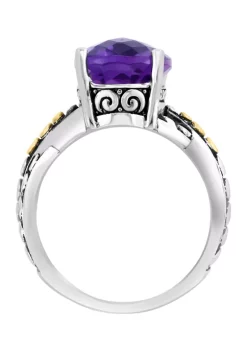 Budget 😀 Amethyst Twist Ring in 18K Sterling Silver by Effy® 🔥 8 Budget 😀 Amethyst Twist Ring in 18K Sterling Silver by Effy® 🔥 -Effy® Sales Shop Belk 2955