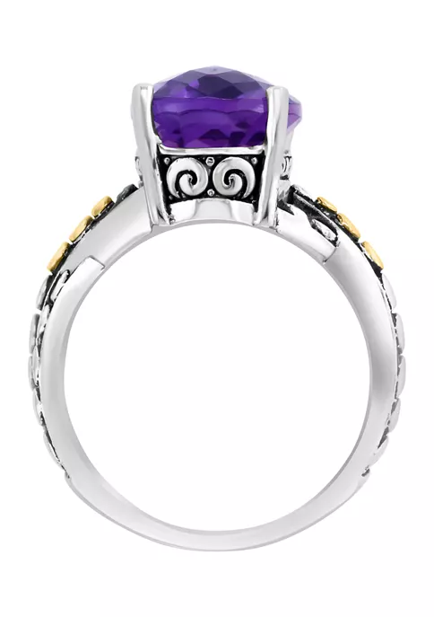 Budget 😀 Amethyst Twist Ring in 18K Sterling Silver by Effy® 🔥 3 Budget 😀 Amethyst Twist Ring in 18K Sterling Silver by Effy® 🔥 - Image 3