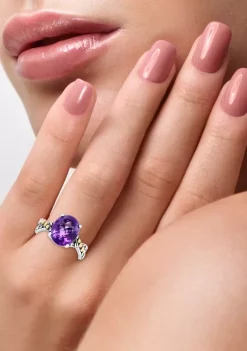 Budget 😀 Amethyst Twist Ring in 18K Sterling Silver by Effy® 🔥 10 Budget 😀 Amethyst Twist Ring in 18K Sterling Silver by Effy® 🔥 -Effy® Sales Shop Belk 2957