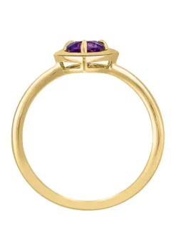 Wholesale 🛒 925 Gold Plated Silver Amethyst Heart Ring by Effy® 🔔 -Effy® Sales Shop Belk 2977