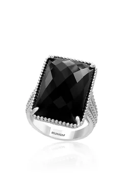 Best reviews of ✨ Emerald Cut Onyx Ring in Sterling Silver by Effy® ⭐