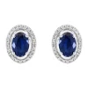 Outlet 🎉 14K White Gold Diamond and Natural Sapphire Earrings by Effy® 🤩